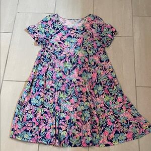 Lilly Pulitzer Women's Dress - Pink and Blue Floral
